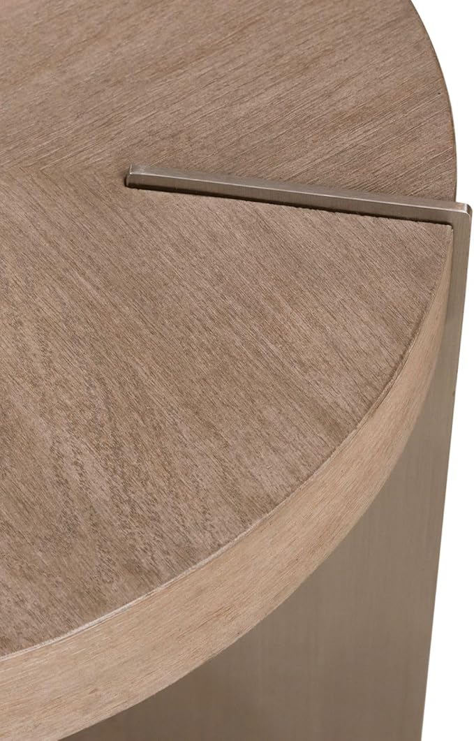 Liberty Furniture Harlow Living Room Chairside Table - Sandstone & Satin Nickel