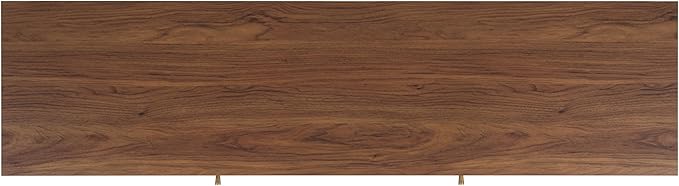SAFAVIEH Claude TV Stand for up to 65" Flatscreen – Walnut, 2 Sliding Doors with Interior Storage, 2 Open Shelves, Entertainment Media Console (MED9610A)