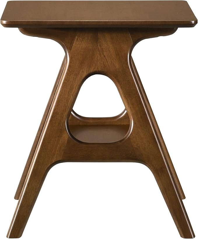 Roundhill Furniture Arona 3-Piece Coffee Table Set, Coffee Table and Two End Tables, Walnut