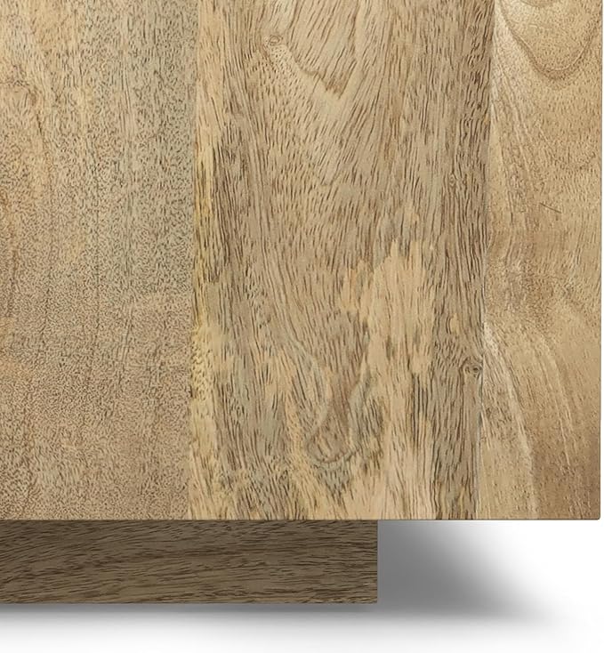 SIMPLIHOME Lockhart Square Coffee Table - 30 inch Wide Solid Mango Wood Living Room Table in Natural, Modern Cocktail Table for Family Room with Large Surface and Low Profile, Assembled