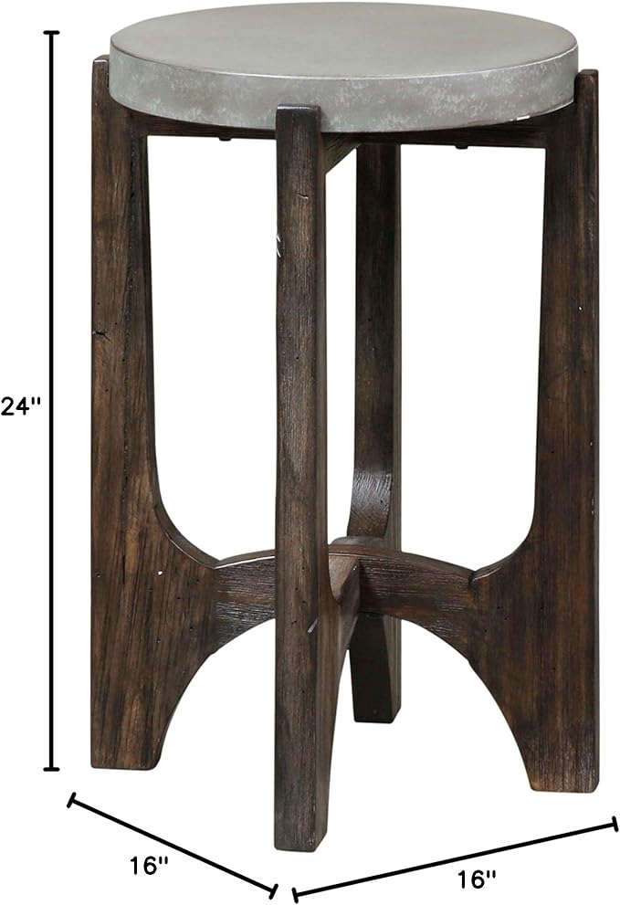 Liberty Furniture INDUSTRIES Cascade Chair Side Table, W16 x D16 x H24, Dark Brown