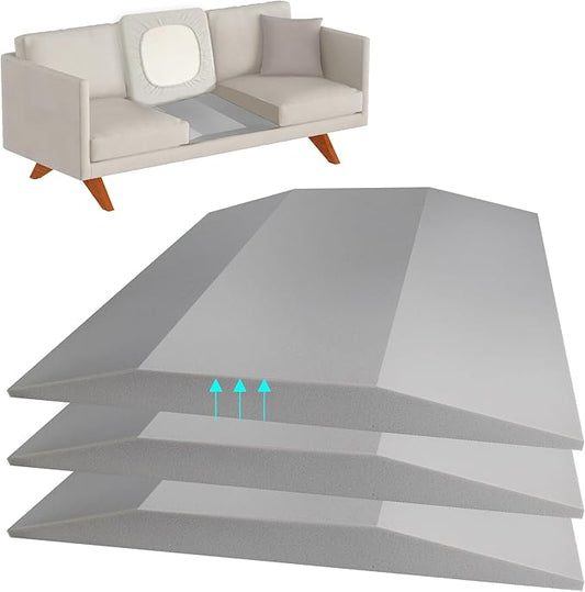 3 Pcs Couch Cushion Support for Sagging Seat High Density Trapezoidal Couch Supports for Sagging Cushions Grey Sofa Cushion Support Under Couch Cushion Support Fixes The Sag Problem