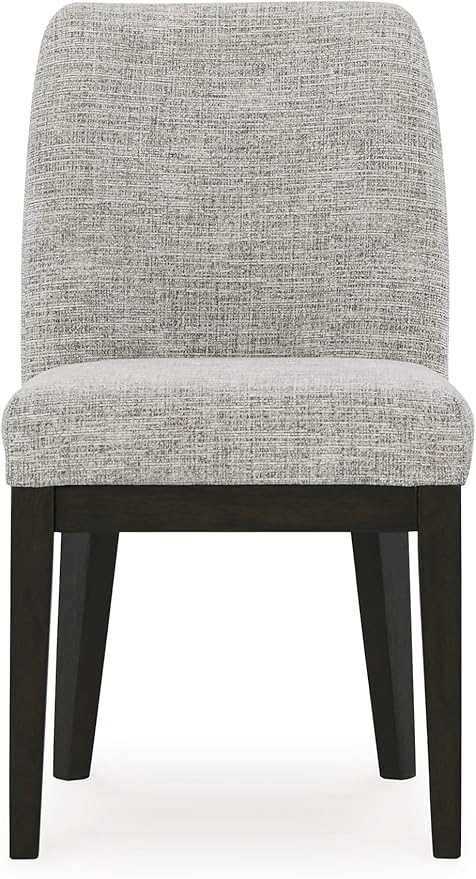 Signature Design by Ashley Burkhaus Traditional Upholstered Dining Chair, Set of 2, Dark Brown