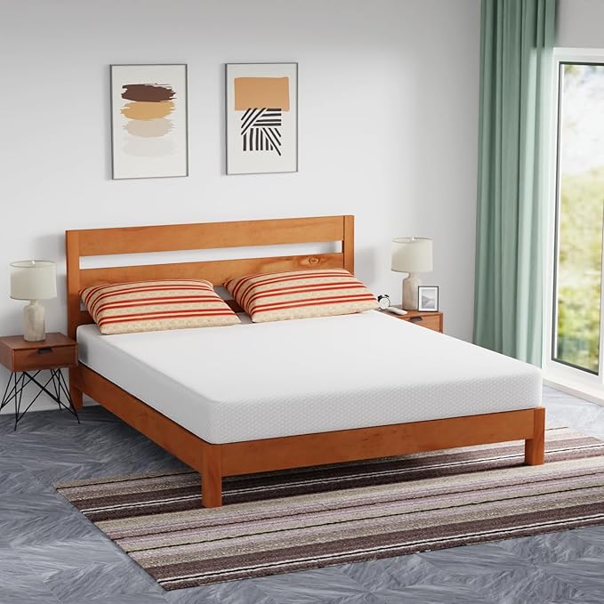 FDW | 8 Inch California King Mattress | Medium Firm | Gel Memory Foam Mattress | White | Bed in a Box, CertiPUR-US Certified | Pressure Relief, Cooling Ventilated Foam | Washable Removable Cover