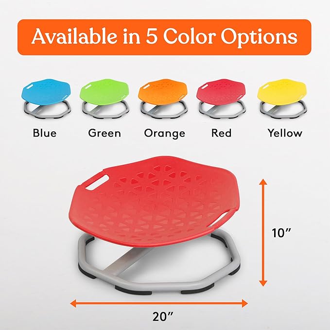 Special Supplies Spinning Chair for Kids- Versatile Kids Sit and Spin Sensory Chair for Training Body Coordination - Sensory Swivel Chair for Playroom, Bedroom, or Nursery (Red)