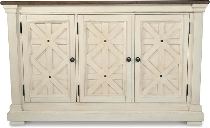 Signature Design by Ashley Bolanburg French Country Dining Room Server, Two-tone White & Brown