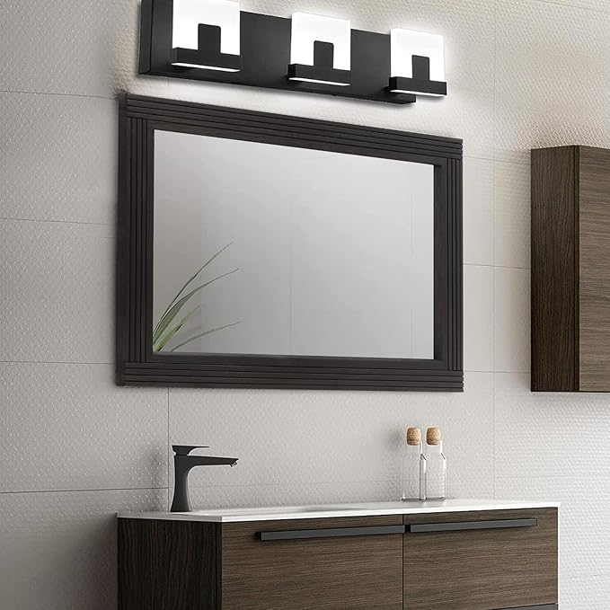 YOSHOOT Hand-Made Wooden Spliced Wall Mirror for Bathroom, Rustic Farmhouse Vanity Mirror, Décor Wall Art, Solid Wood Frame, Vertical or Horizontal Hanging