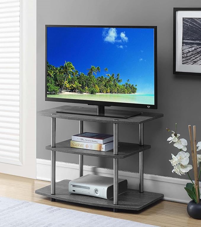 Convenience Concepts Designs2Go 3-Tier TV Stand, 31.5", Weathered Gray