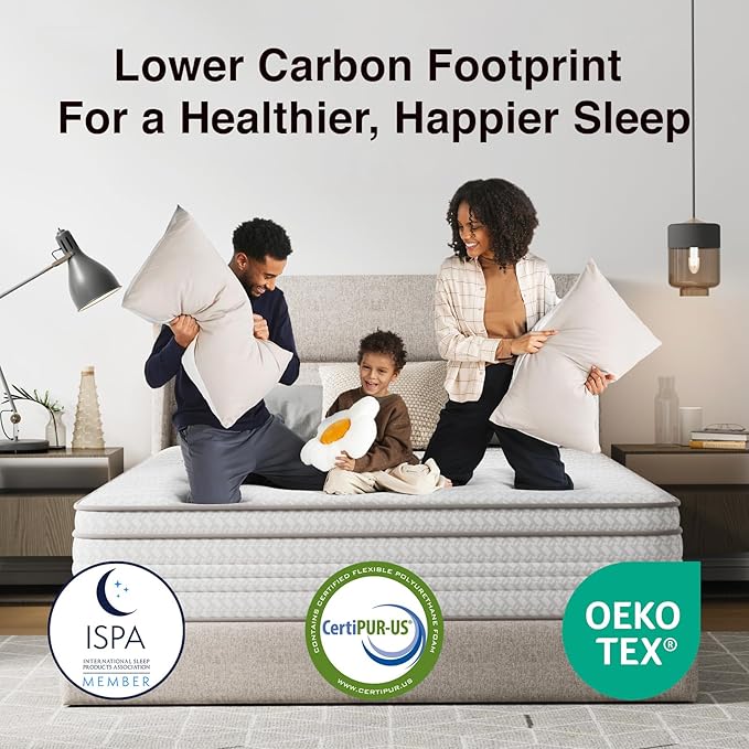 Novilla Full Size Mattress, 12 Inch Full Mattresses in a Box with Smarts™ Pocket Coil for Pressure Relief, Medium Firm Foam and Spring Hybrid Colchones with CertiPUR-US Certified