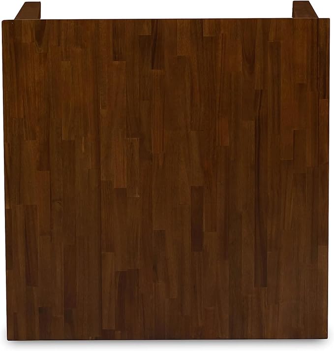 East West Furniture OXSI5-AWA-04 5 Piece Dinette Set for Small Spaces Contains a Square Modern Dining Table and 4 Upholstered Parson Chairs, 36x36 Inch, Antique Walnut
