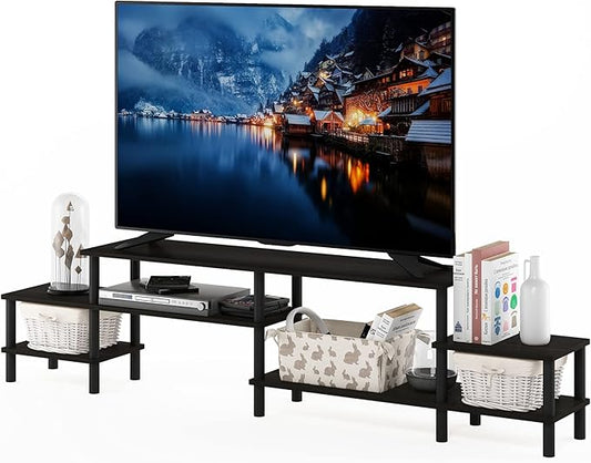 Furinno Turn-N-Tube Grand Stand for TV up, 78 Inch, Espresso