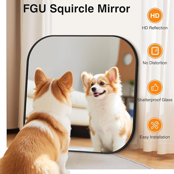 Bathroom Mirrors for Over Sink, 30x30 Vanity Squircle Mirror for Bathroom Sink, HD Shatterproof Square Wall Mirror for Bathroom Washroom Lavatory Restroom Metal Frame