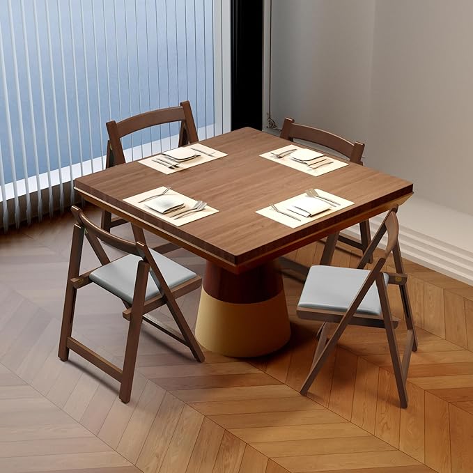 Premium Solid Wood Folding Chair – Nordic Style Padded Seat, Space-Saving, Portable, for Dining Room, Office, Event & Outdoor Use