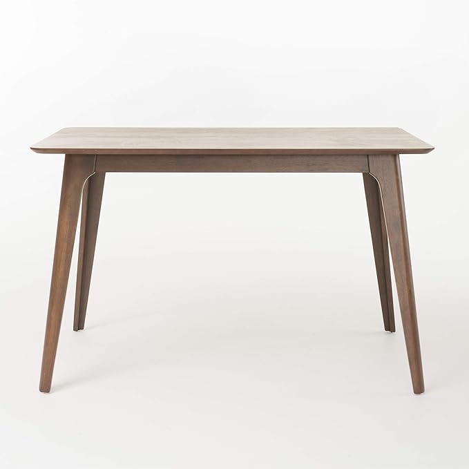 Christopher Knight Home Idalia 50" Rectangular Dining Set, 5-Pcs Set, Natural Walnut / Light Beige