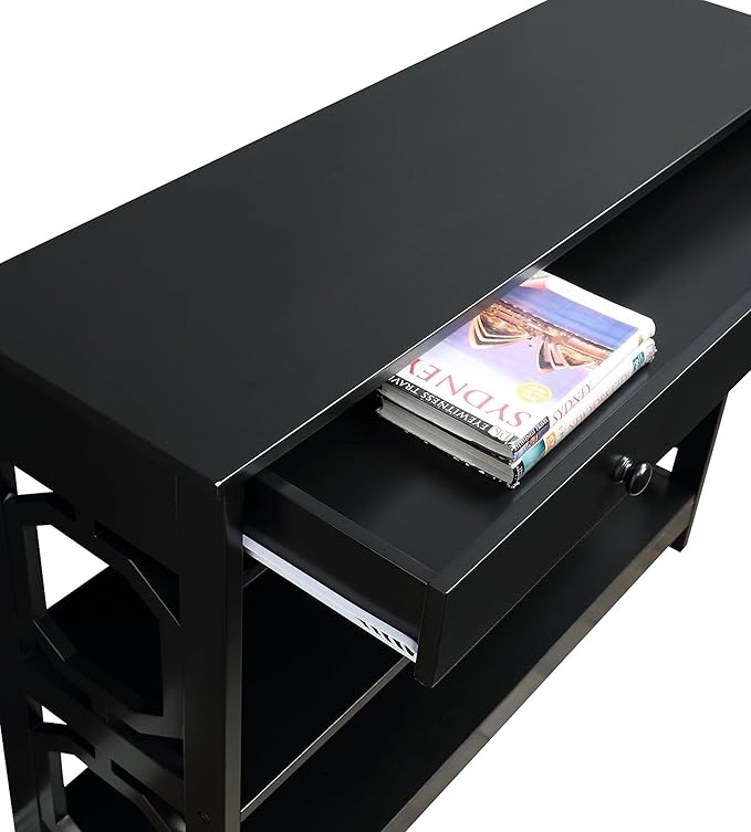 Convenience Concepts Omega 1 Drawer Console Table, Black