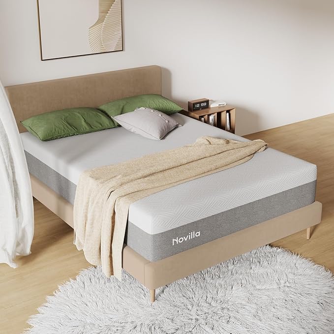 Novilla Memory Foam Mattress Full, 10 inch Full Mattress with Gel Foam for Comfortable Sleep & Pain Relief & Body Support, CertiPUR-US Certified