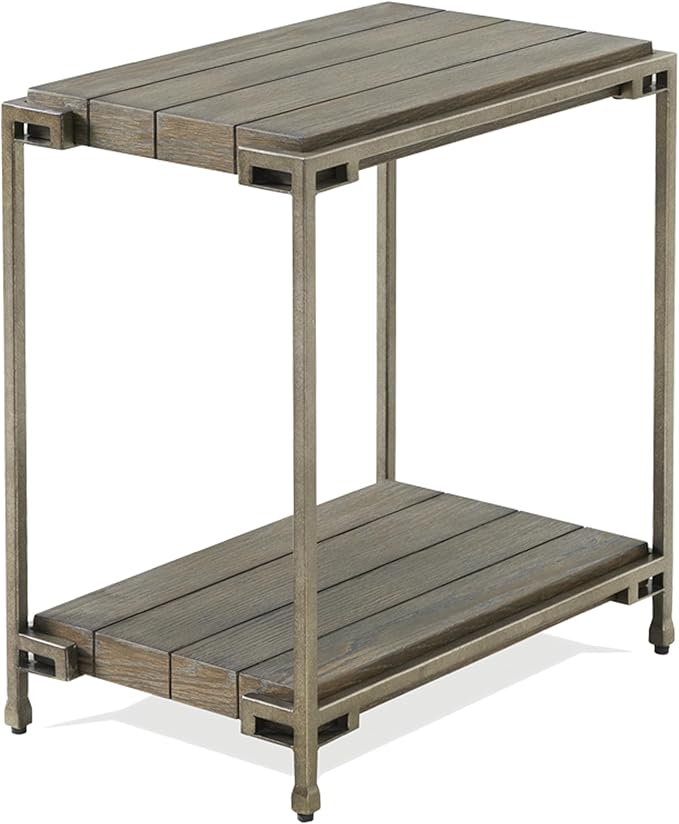 Roundhill Furniture Corbeta Living Room, Side Tables, Aged Graphite