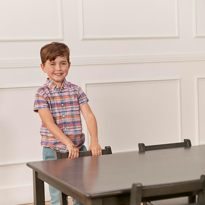 ECR4Kids 30in x 48in Rectangular Hardwood Table with 22in Legs, Kids Furniture, Grey Wash