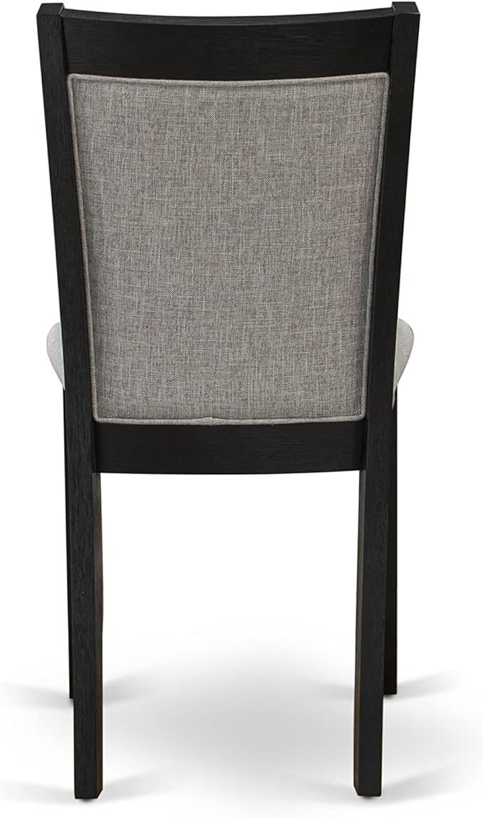 East West Furniture V627MZ606-5 5 Piece Dining Table Set for 4 Includes a Rectangle Kitchen Table with V-Legs and 4 Shitake Linen Fabric Upholstered Chairs, 40x72 Inch, Multi-Color