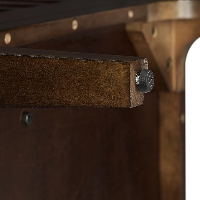 Crosley Furniture Asher Record Player Stand with Storage for Vinyl Records, Dark Brown