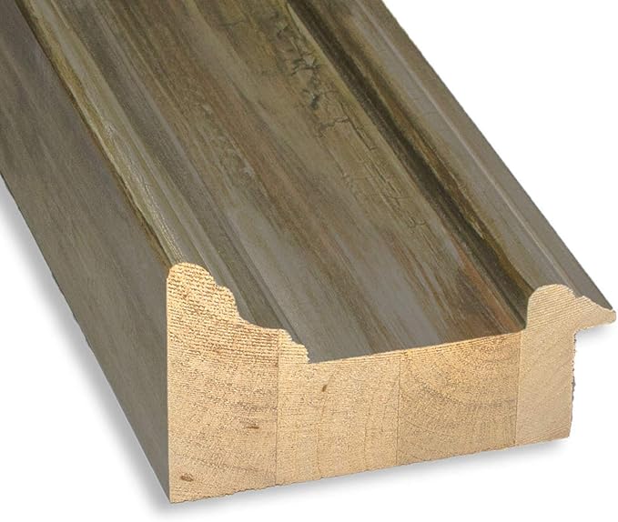 Amanti Art Grey Wall Mirror 26x22 Alexandria Greywash Rectangle Bathroom Mirror for Wall Decor Living Room, Small Country Rustic Wood Frame, Hangs Horizonally and Vertically, Bathroom Decor, Beveled