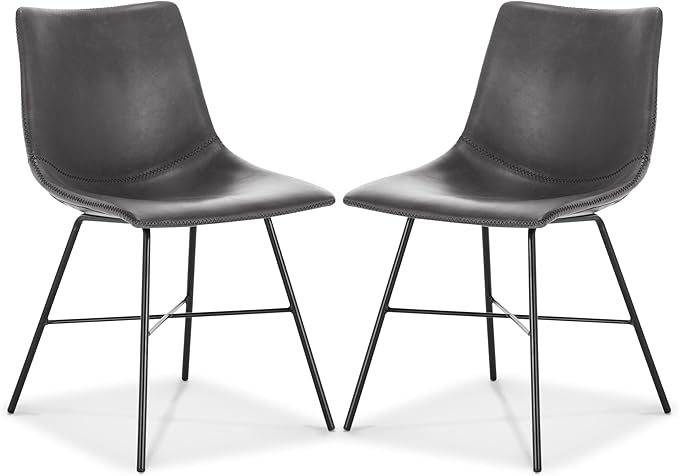 Poly and Bark Paxton Dining Chair, Set of 2 Grey