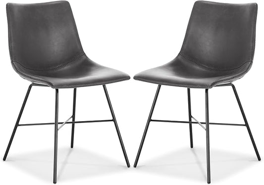 Poly and Bark Paxton Dining Chair, Set of 2 Grey