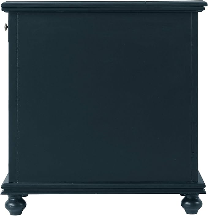 Martin Svensson Home Elegant Chairside End Table with Power, Catalina Blue