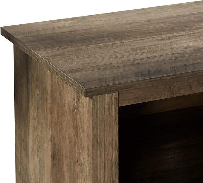 ROCKPOINT 58inch TV Stand Media Console for TV’s up to 65 Inches, Home Living Room Storage Console, Entertainment Center with 4 Open Storage Shelves, Modern TV Console Table (Rustic Oak)