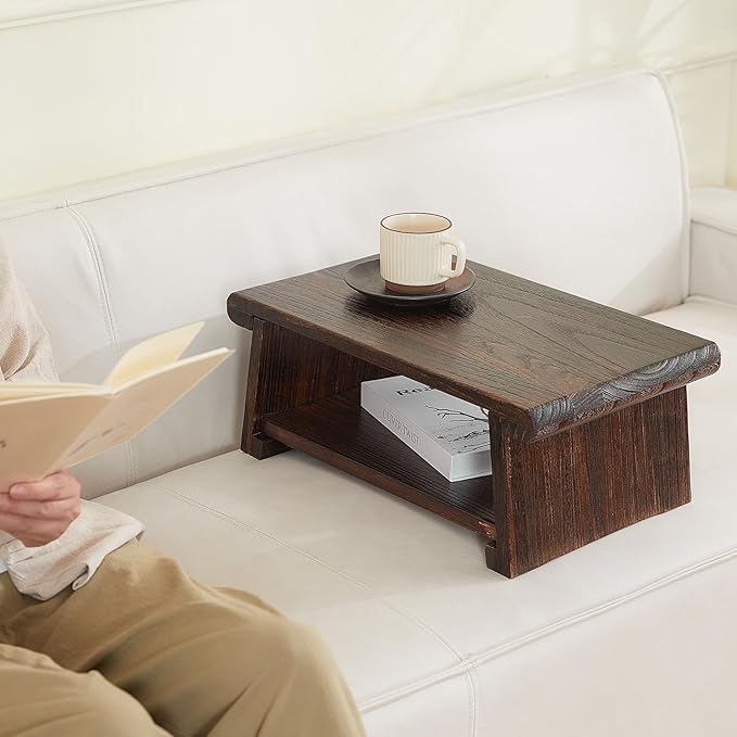 Japanese Altar Table,Folding Floor Table,Wood Small Low Meditation Table,Coffee Table for Living Room, Brown,19.7" x 11.8" x 7.9"