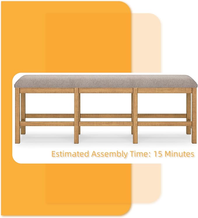 Signature Design by Ashley Havonplane 72" Counter Height Dining Bench, Brown