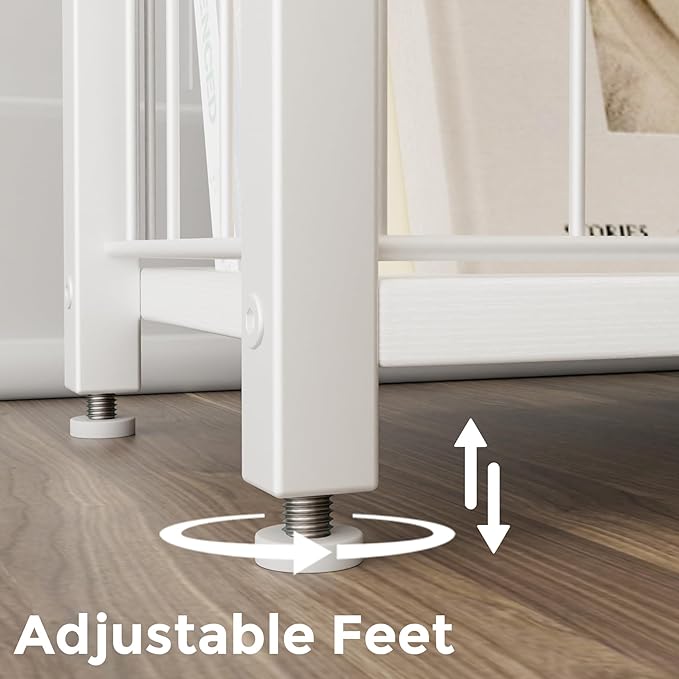 Narrow Side Table with Magazine Holder, Skinny End Table Perfect for Small Spaces, Space-Saving Design for Living Room, Bedroom, or Office, 7.1" D x 16.9" W x 23.6" H, White