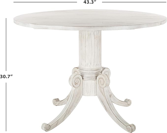 Safavieh Home Forest Traditional Antique White Drop Leaf Dining Table
