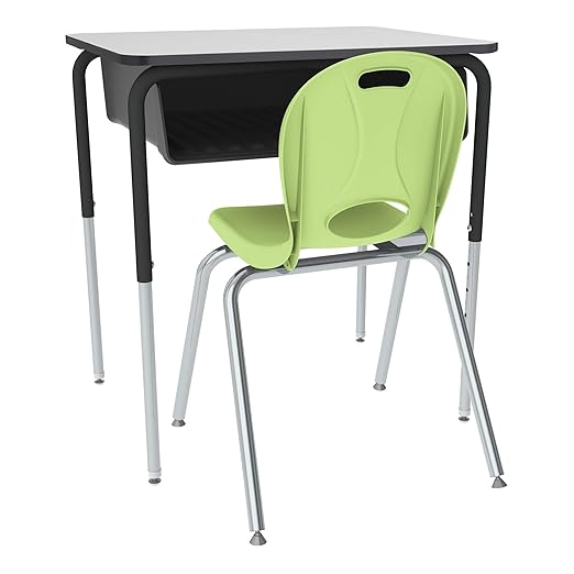 Learniture LNT-118-CSW-GA Learniture Structure Series School Chairs for Classroom, 18" Seat Height, Green Apple, Pack of 4