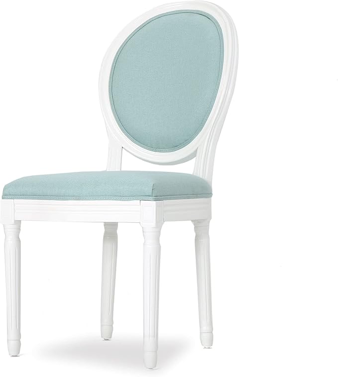 Christopher Knight Home Phinnaeus Fabric Dining Chairs, 2-Pcs Set, Light Blue