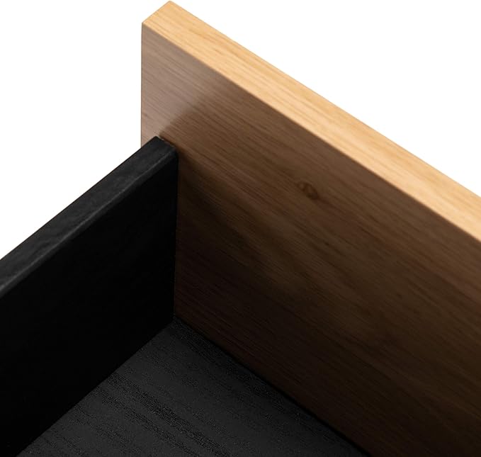 SAFAVIEH Beatrix TV Stand for up to 60" Flatscreen – Black & Oak, 2 Doors with Interior Storage, 1 Open Shelf, Entertainment Media Console (MED9607A)