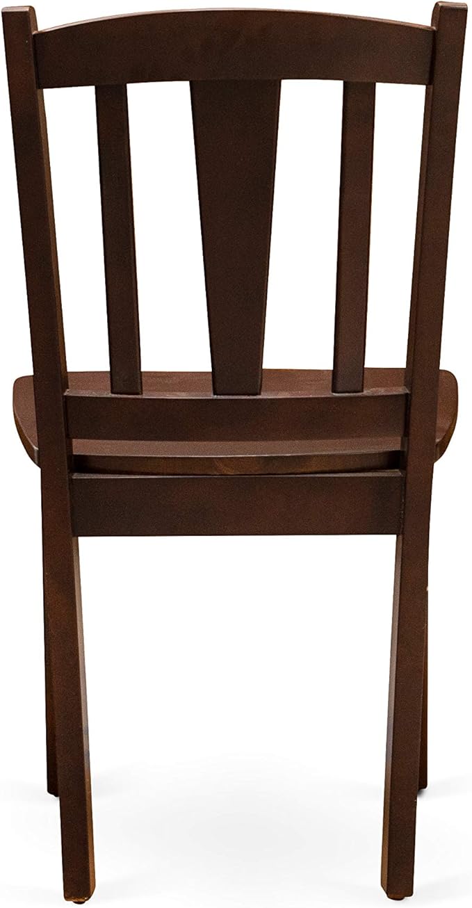 East West Furniture ESDL3-MAH-W 3 Piece Dinette Set for Small Spaces Contains a Round Dining Table with Pedestal and 2 Dining Room Chairs, 30x30 Inch, Mahogany