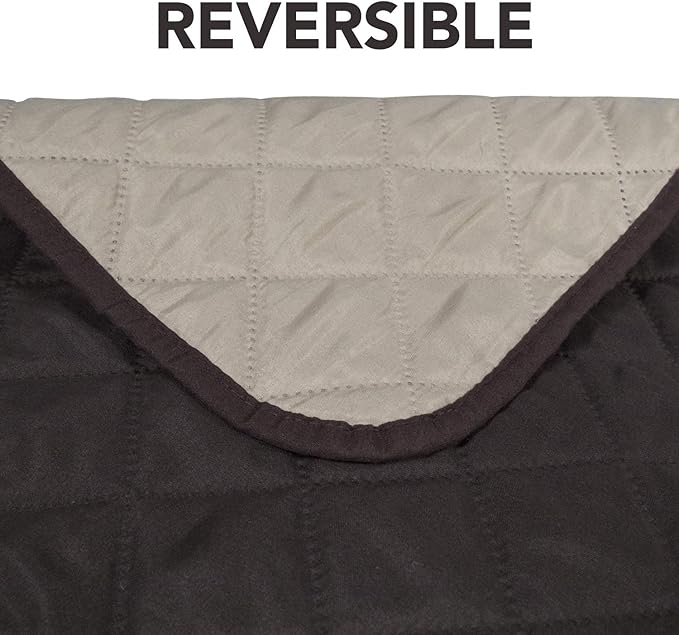 PureFit Reversible Sofa Couch Cover Water Resistant Couch Covers for 3 Cushion, Washable Furniture Cover with Non-Slip Foam and Adjustable Strap for Dogs, Pets (Sofa, Chocolate/Beige)