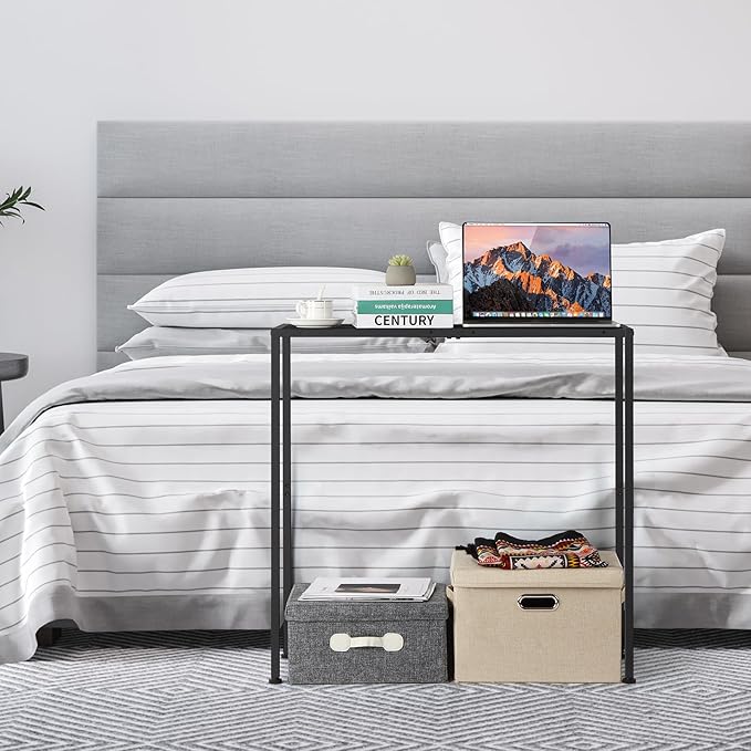Console Table for Entryway, Black Narrow Console Hallway Table Living Room Furniture, Thin Side Table Back of Sofa, Entrance Table for Entryway Foyer Bedroom