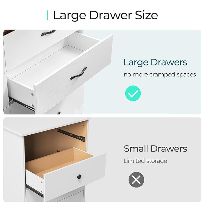 LINSY HOME 8 Drawer Dresser for Bedroom, 54" Wide Chest of Drawers, Modern TV Stand Dressers with Wood Frame and Metal Handles, Large Drawer Organizer for Bedroom, Living Room, White