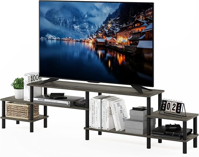 Furinno Turn-N-Tube Grand Stand for TV up, 78 Inch, French Oak