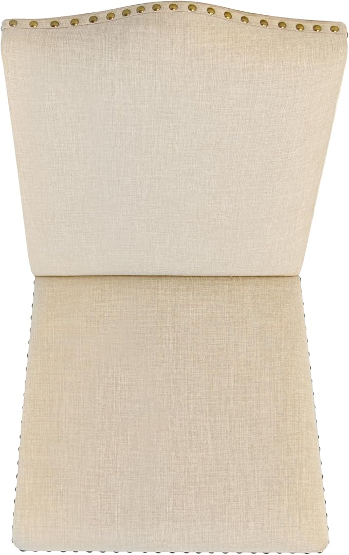HomePop Scalloped Back Dining Chair - Beige Woven(Set of 2)