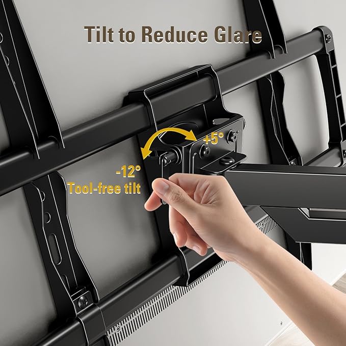 Mounting Dream Long Arm TV Wall Mount for 37-75 Inch TV, Corner TV Wall Mount with 32” Long Extension, Full Motion TV Mount Swivel & Tilt, Fits Max VESA 600x400mm,100 lbs, 16”,18”,24” Studs MD2285-LA