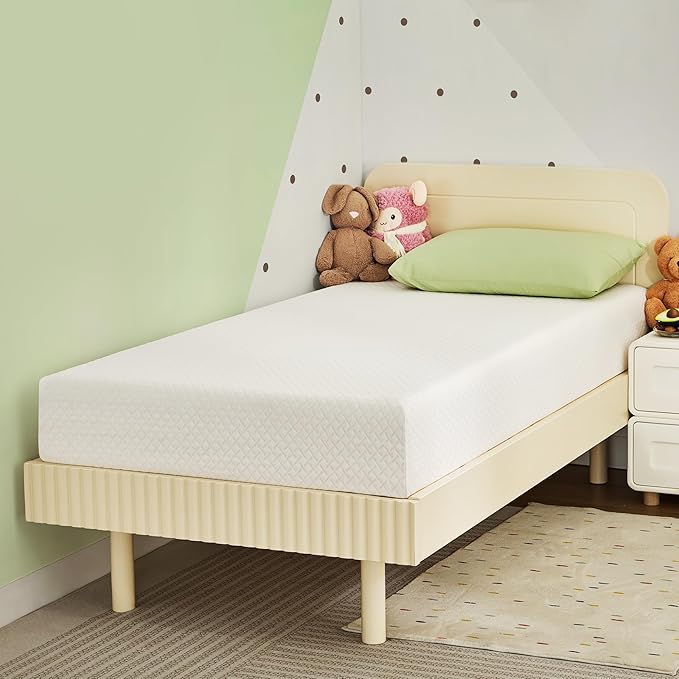 Twin Size Memory Foam Mattress, 10 Inch Bed Mattress in A Box with Cooling Green Tea Gel, Relieve Pressure with Medium Support, CertiPUR-US Certified, 75''L x 38''W, White