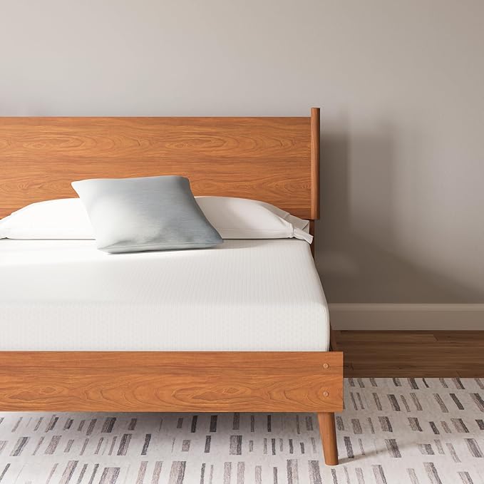 Signature Design by Ashley King Size Chime 8 Inch Medium Firm Gel Memory Foam Mattress with Green Tea & Charcoal Extract, Fiberglass Free, Mattress In A Box