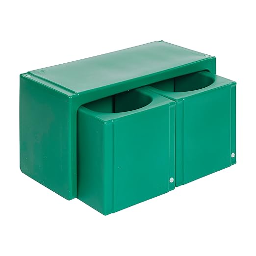 ECR4Kids Tri-Me Table and Cube Chair Set, Multipurpose Furniture, Green, 3-Piece