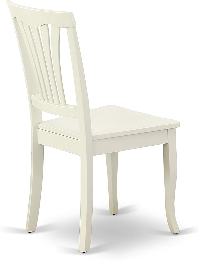 East West Furniture DOAV7-LWH-W 7 Piece Kitchen Table Set Consist of a Rectangle Dining Table with Butterfly Leaf and 6 Dining Room Chairs, 42x78 Inch, Linen White