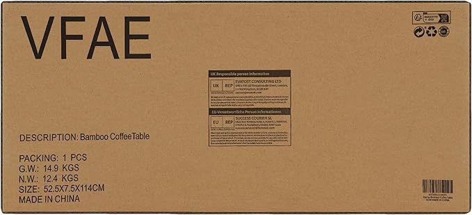VaeFae Oval Coffee Table, Bamboo Coffee Table for Living Room, 2-Tier Wooden Farmhouse Center Table with Storage Shelf