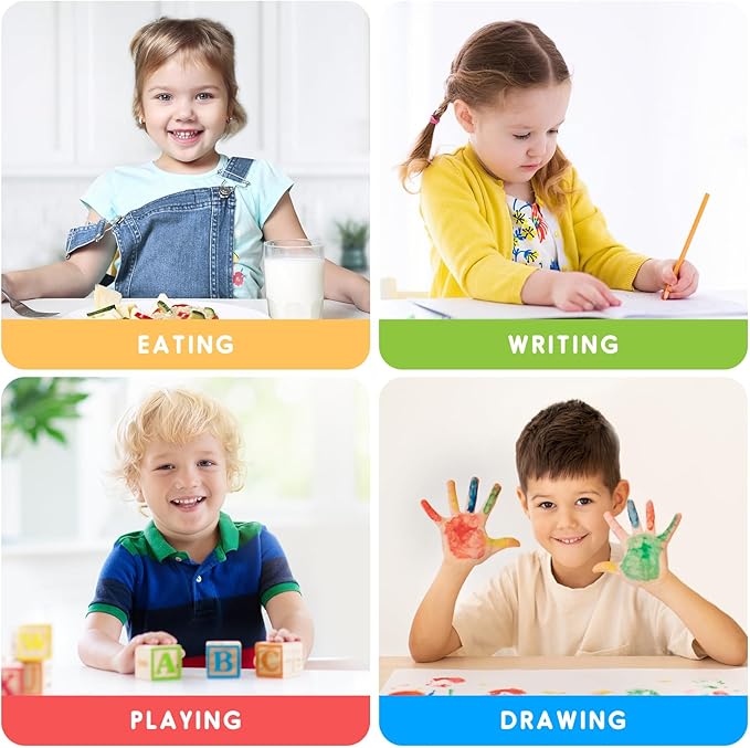 Kids Table & Chair Set with Adjustable Toddler-Safe Non-Slip Legs, Activity & Graffiti-Proof Desktop Ages 3-12