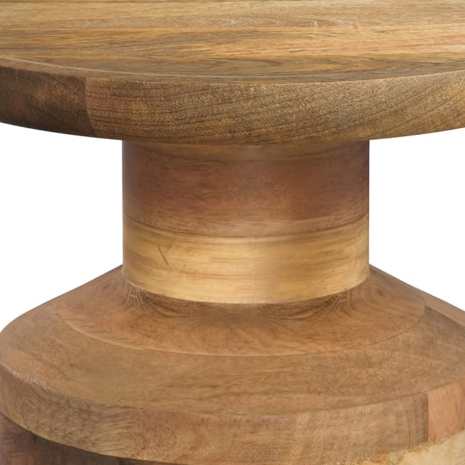SIMPLIHOME Haynes 16-inch Wide Solid Mango End Table in Natural, Handcrafted Boho-Style Accent Table for Living, Bedroom, or Home Office, Assembled